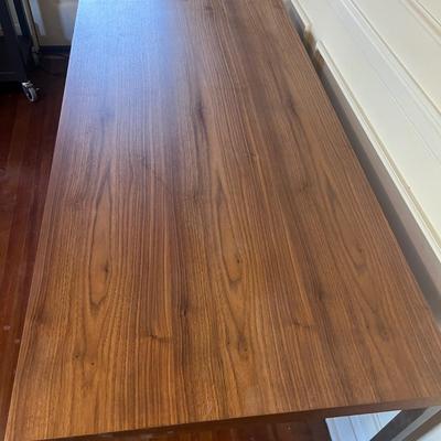 Wood & Metal Desk With Attached File Cabinet (UO-MG)