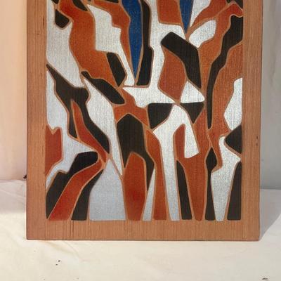 Spray Paint on Wood Abstract Landscape (DR-MG)