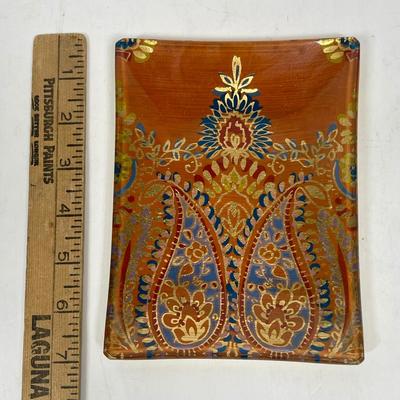 Painted Glass small Plate Dish