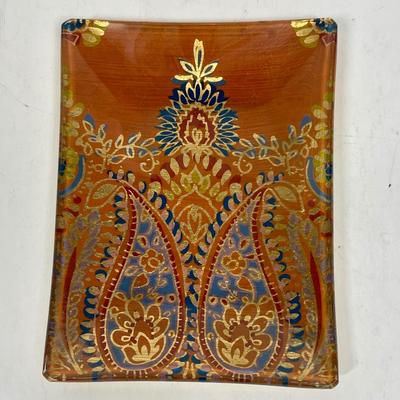 Painted Glass small Plate Dish