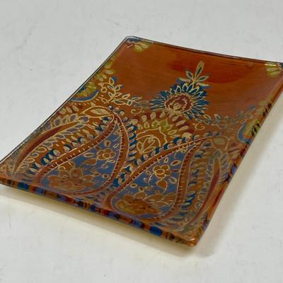 Painted Glass small Plate Dish