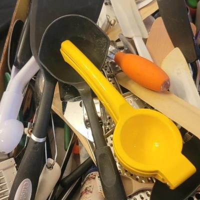 Two boxes of miscellaneous utensils