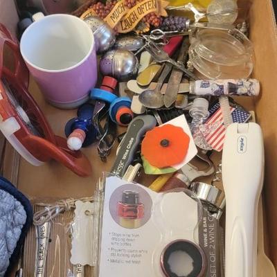 Two boxes of miscellaneous utensils