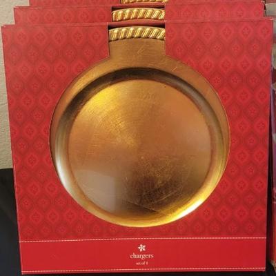 NIB charger plates and dessert plates