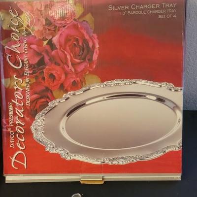 NIB charger plates and dessert plates