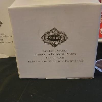 NIB charger plates and dessert plates