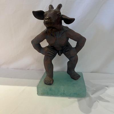 Páte De Verre Goat Symbolist Sculpture (DR-MG)
