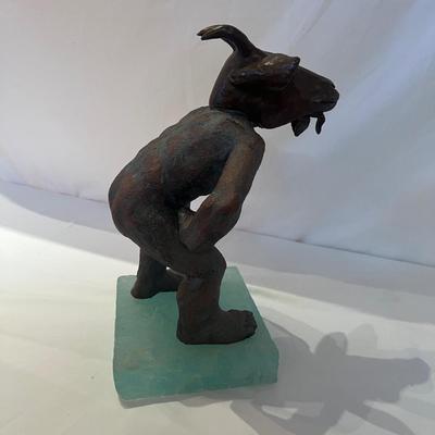 Páte De Verre Goat Symbolist Sculpture (DR-MG)
