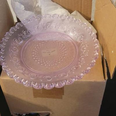 NIB glass plates, cookware, misc