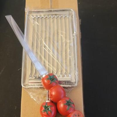 NIB glass plates, cookware, misc