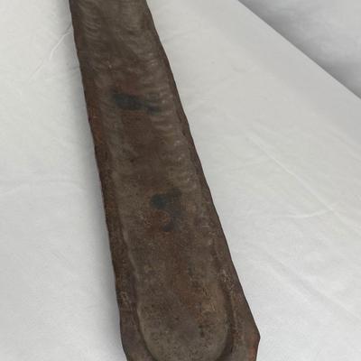 34” primitive metal tray