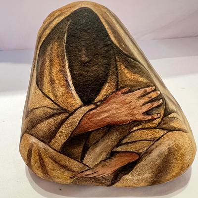 Pat Gaines & S.A Lynch Signed & Painted Stones (D-RG)