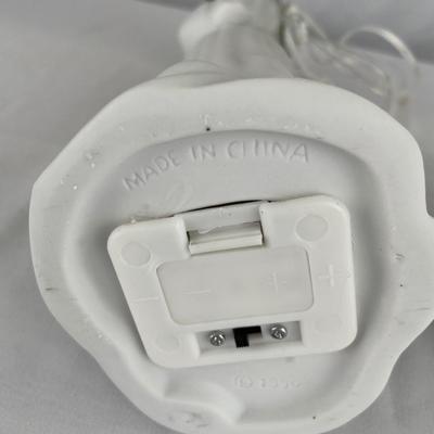 10” white porcelain angels