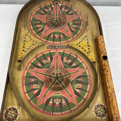 Vintage Lindstrom’s Gold Star Pinball Game