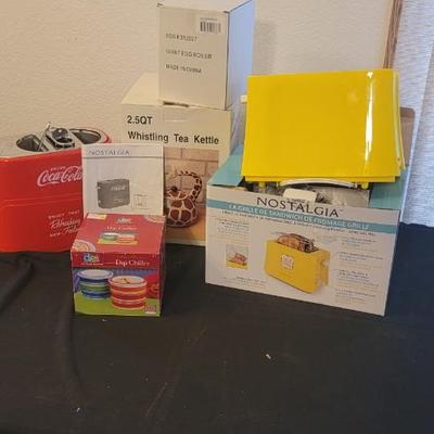 Nostalgia yellow toaster, Coca Cola hot Dog toaster abd more