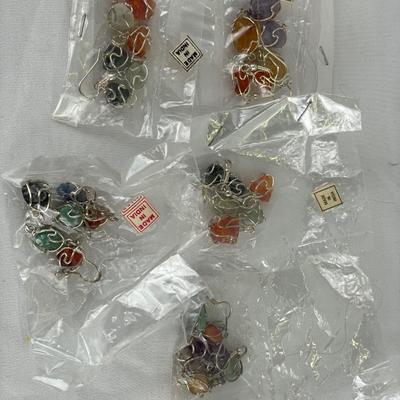 5 vintage Made In India earrings