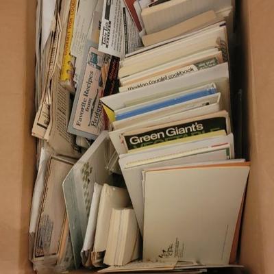 Four full boxes of cookbooks and receipes