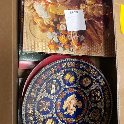 Large box of Springbok puzzles