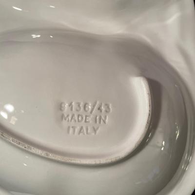 Italian divided, acorn platter, turkey platter, forks, and