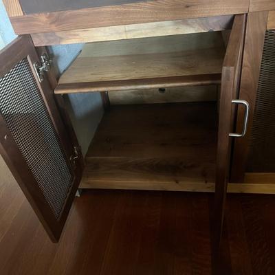 Cement & Solid Wood Entertainment Cabinet (D-MG)