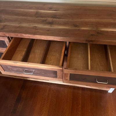 Cement & Solid Wood Entertainment Cabinet (D-MG)