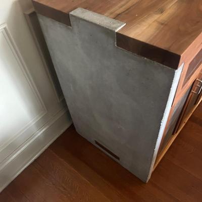 Cement & Solid Wood Entertainment Cabinet (D-MG)