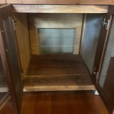 Cement & Solid Wood Entertainment Cabinet (D-MG)