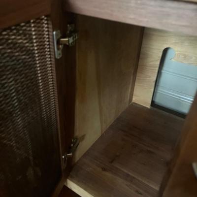 Cement & Solid Wood Entertainment Cabinet (D-MG)