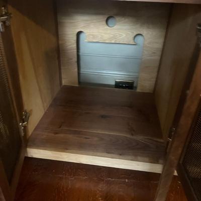 Cement & Solid Wood Entertainment Cabinet (D-MG)