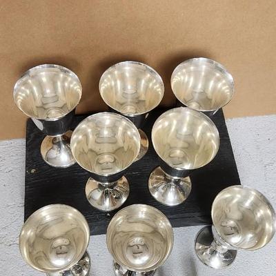 Sterling! 8 Gorham Goblets and 4 Watrous ports