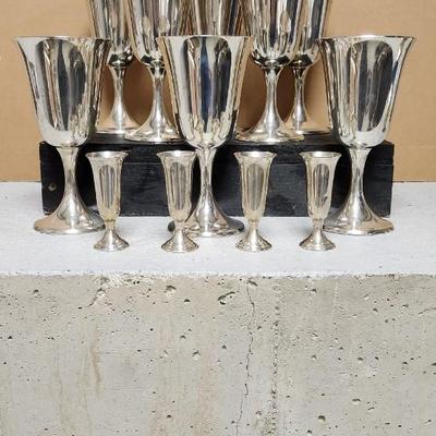 Sterling! 8 Gorham Goblets and 4 Watrous ports