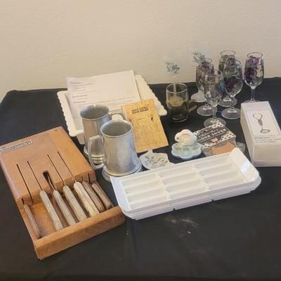 Baked with love dish, glassware, lefse receipe