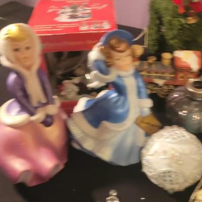 Ceramic carolers and other holiday