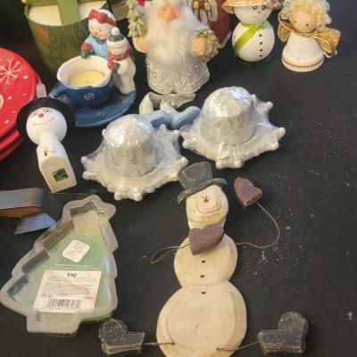 A whole bunch of Christmas decorations