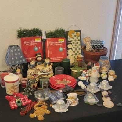 A whole bunch of Christmas decorations