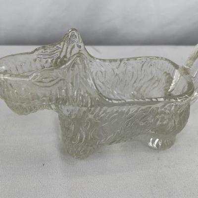 Scottie dog glass creamer
