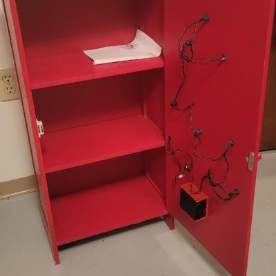 Red Christmas tree cabinet