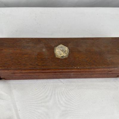 Walnut ammo box with 105 holes