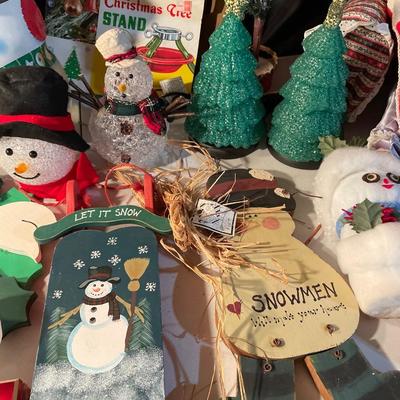 Fiber optic angel and various Christmas