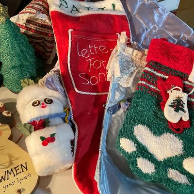 Fiber optic angel and various Christmas