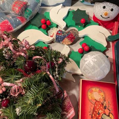 Fiber optic angel and various Christmas