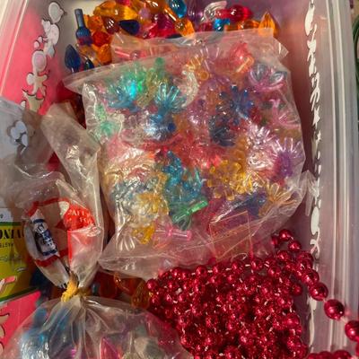 Christmas lights, bulbs, ornaments, etc.