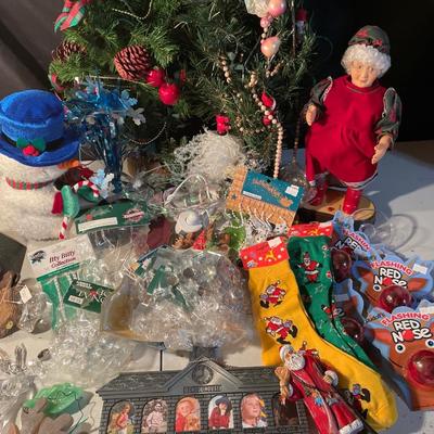 Flashing red nose, socks, ornaments, etc.