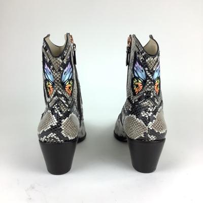 118 SOPHIA WEBSTER Sewn Butterfly/Leather Western Boots Size 41 1/2