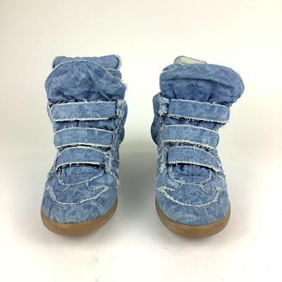 121 ISABEL MARANT Blue Bekett Wedge Sneakers Size 41