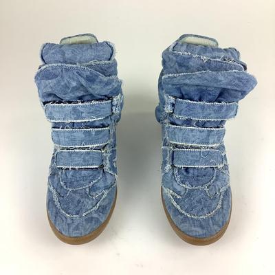 121 ISABEL MARANT Blue Bekett Wedge Sneakers Size 41