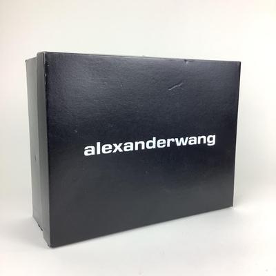 122 ALEXANDER WANG Neon Celandine Logo Lettering Pointed Pumps Size 41