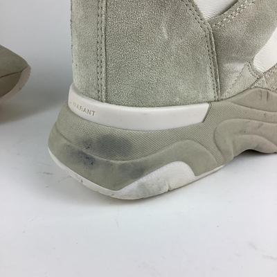 123 ISABEL MARANT Balskee White Leather Wedge Sneakers Size 41