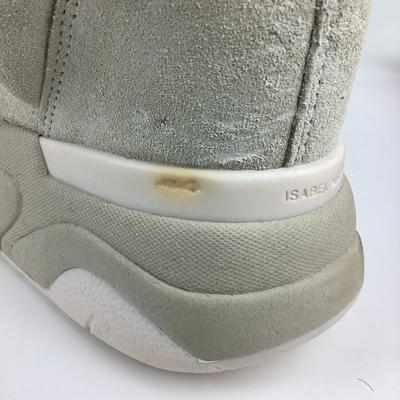 123 ISABEL MARANT Balskee White Leather Wedge Sneakers Size 41