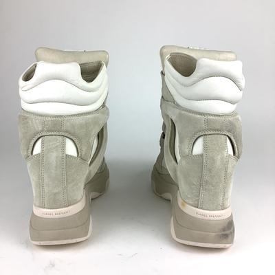 123 ISABEL MARANT Balskee White Leather Wedge Sneakers Size 41